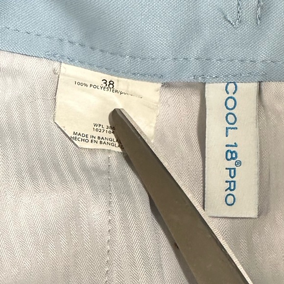 Haggar Men's Cool 18 Pro Straight Fit Flat Front Expandable Waist Size 38 - Picture 5 of 5